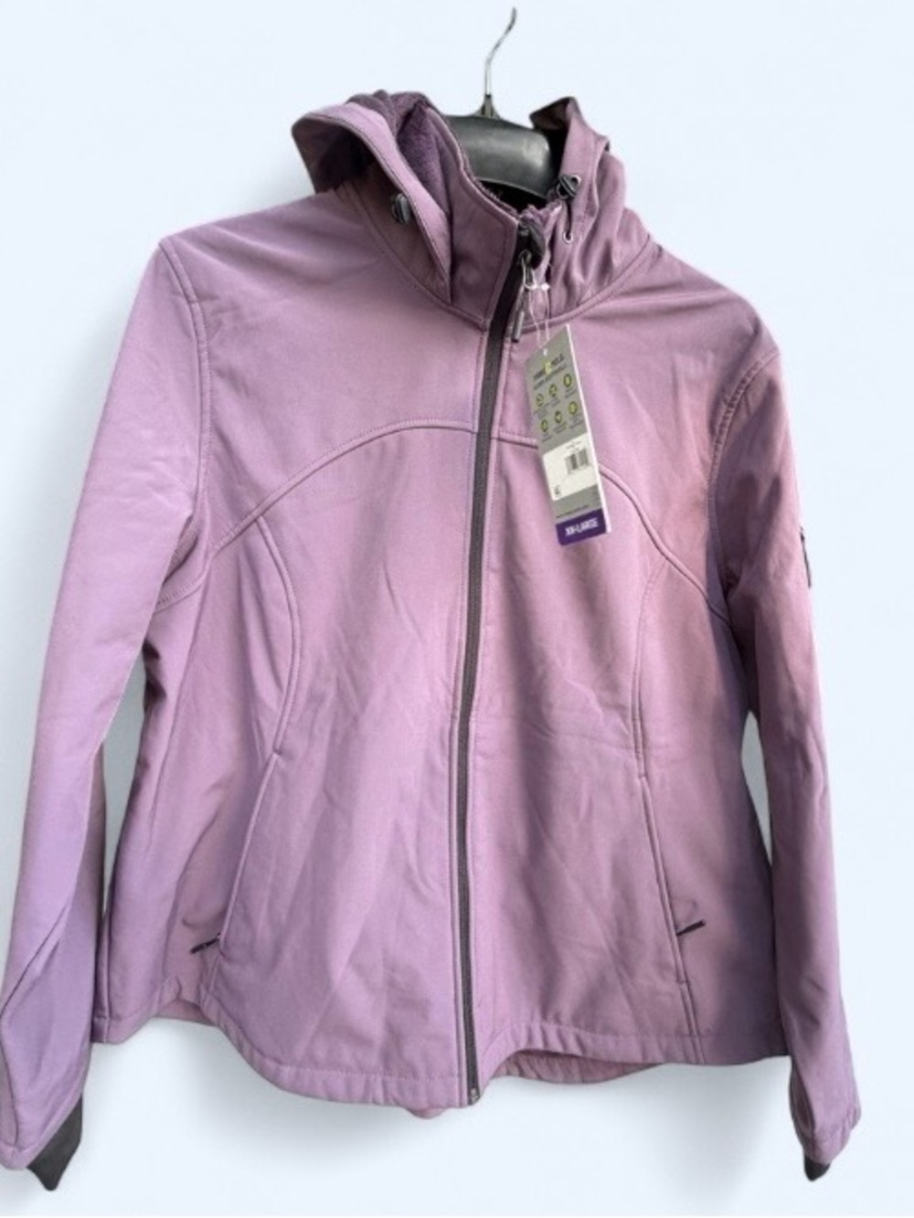 NWT Free county Light Purple Women's Softshell Jacket with Hood size xxl